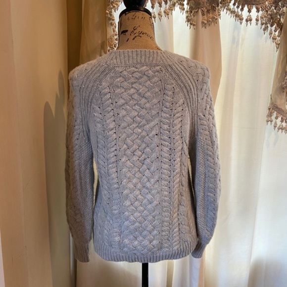 J.CREW Cable Knit Sequin Gray Sweater - Picture 5 of 14